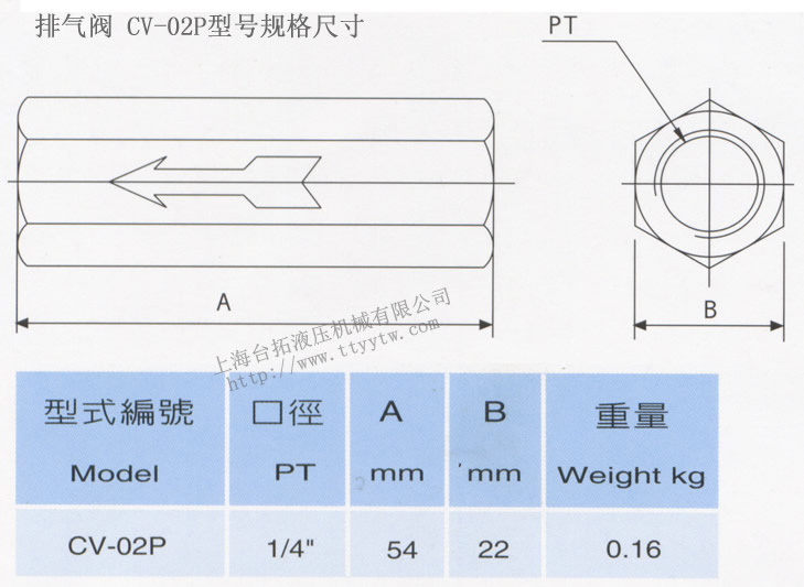 排氣閥型號規格尺寸